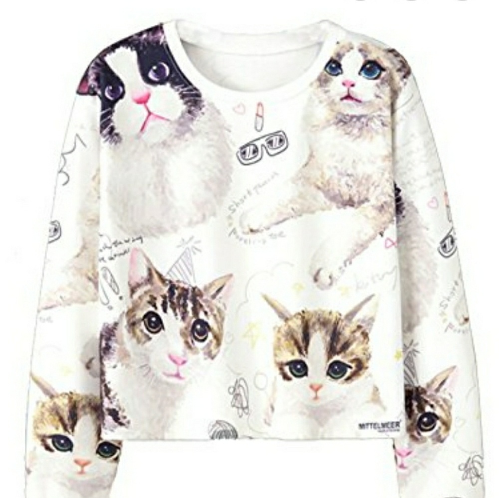 Cat cropped top M